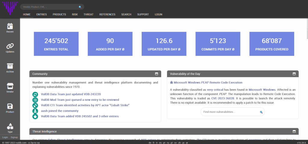 VulnDB – Vulnerability Intelligence