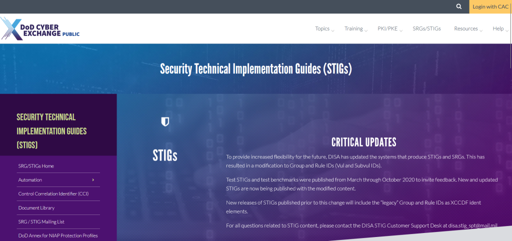  DISA IAVA Database And STIGS